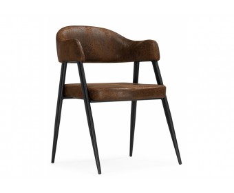 Стул на металлокаркасе Twin brown / black