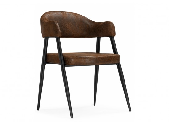 Стул на металлокаркасе Twin brown / black