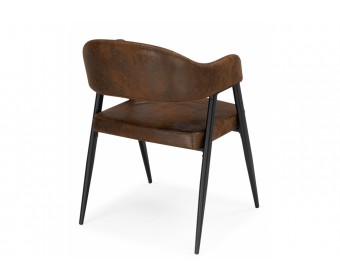 Стул на металлокаркасе Twin brown / black