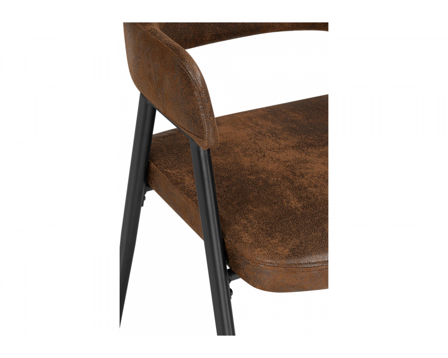 Стул на металлокаркасе Twin brown / black