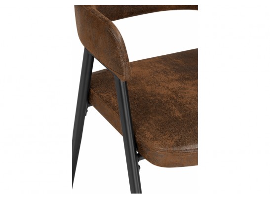 Стул на металлокаркасе Twin brown / black