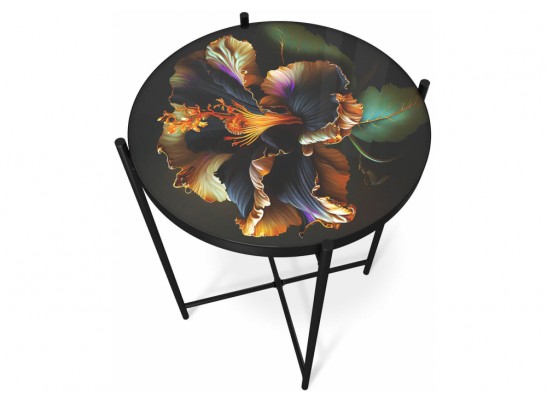 Журнальный столик SHT-CT8-3 ночной цветок / черный муар