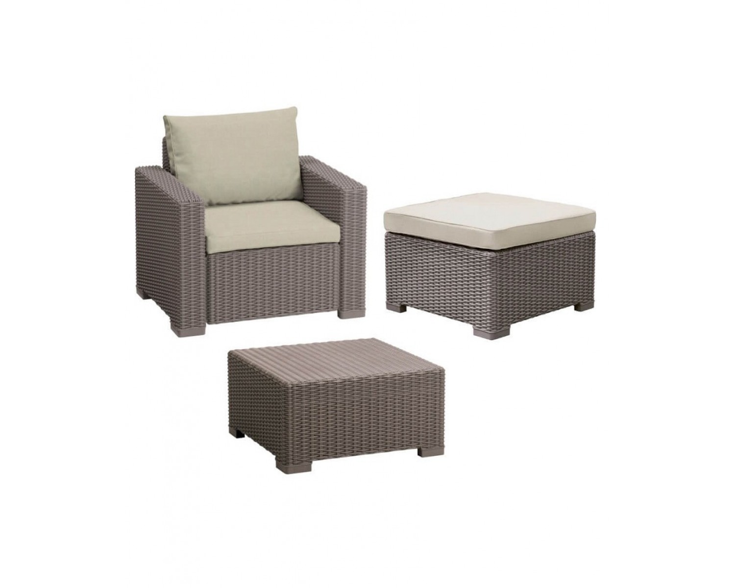 Комплект мебели Moorea table + chair + stool with cushion