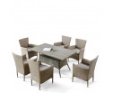 Комплект плетеной мебели AFM-195-6Pcs Beige (6+1)