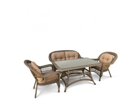 Комплект плетеной мебели T130Bg/LV520BB-Beige_Beige