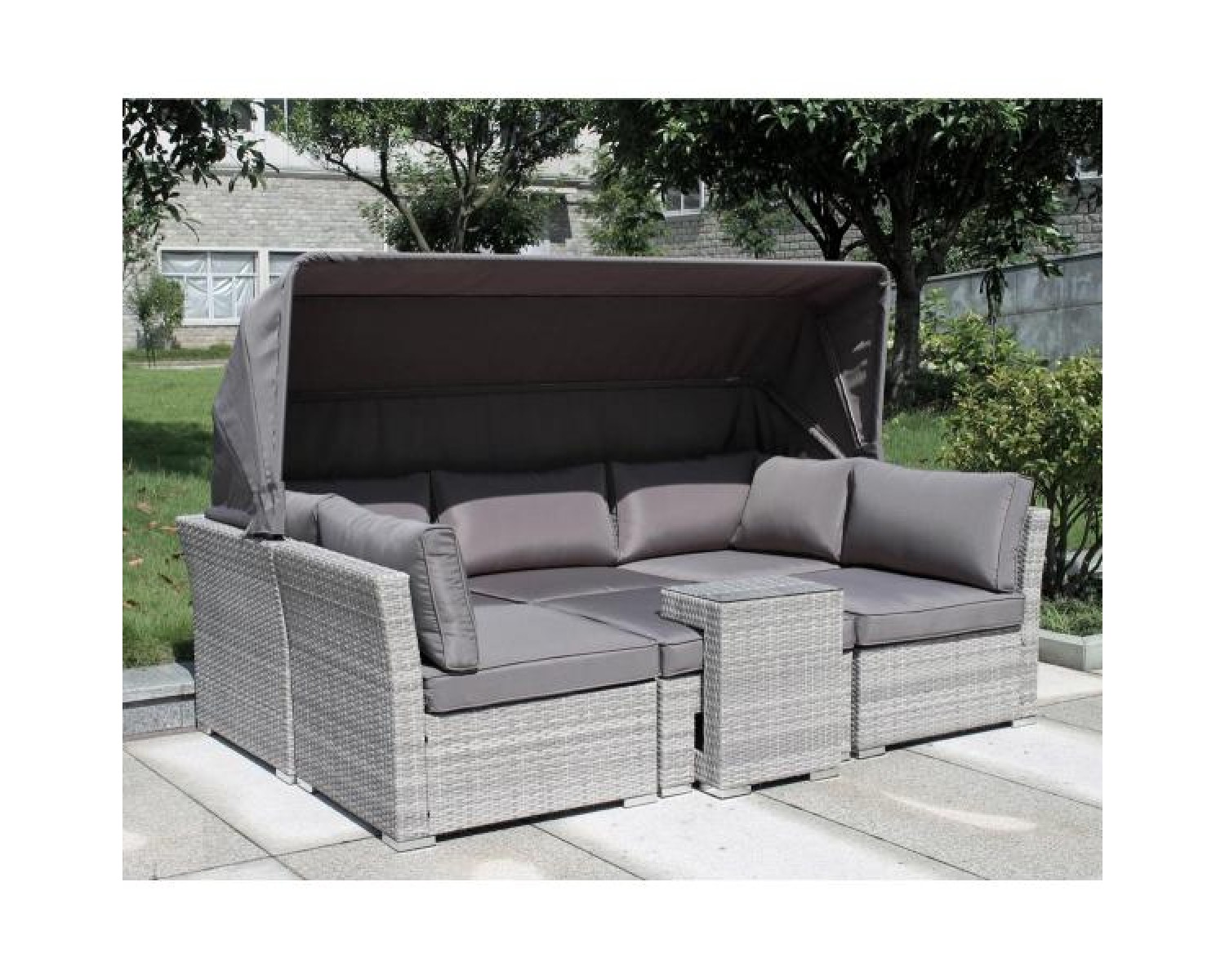 Диван-трансформер из искусственного ротанга AFM-320G Grey