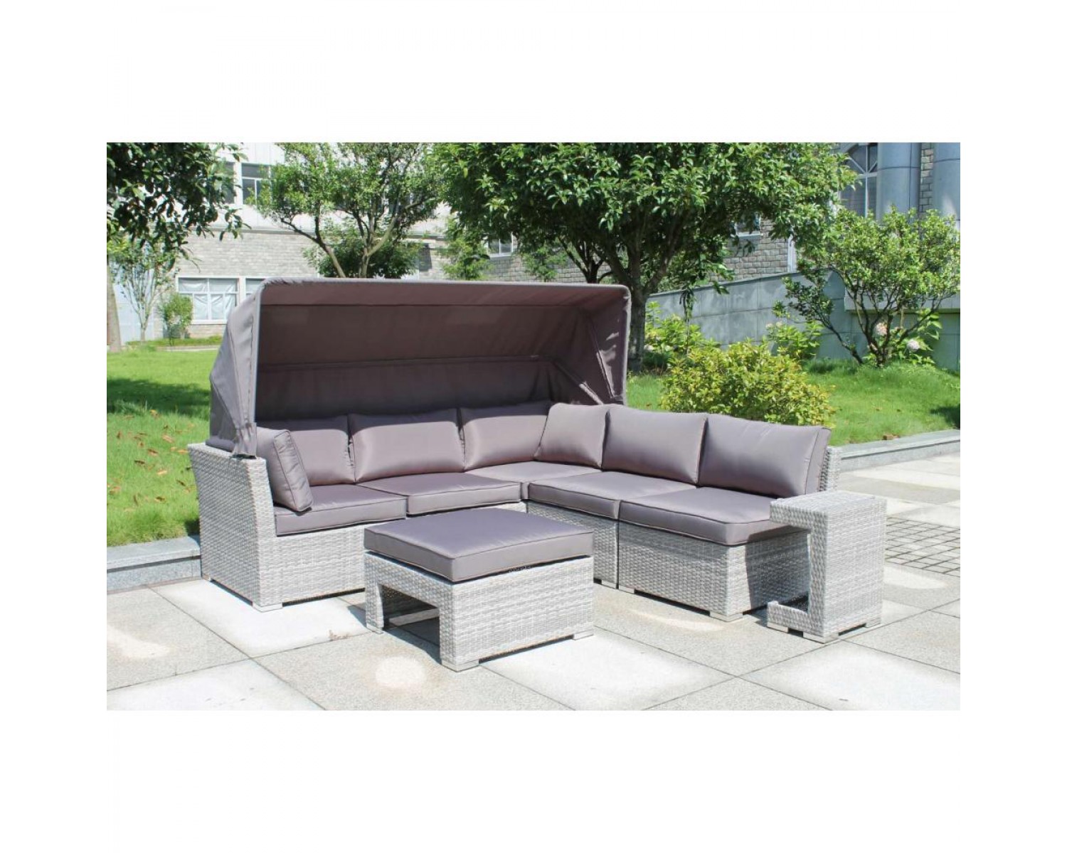 Диван-трансформер из искусственного ротанга AFM-320G Grey