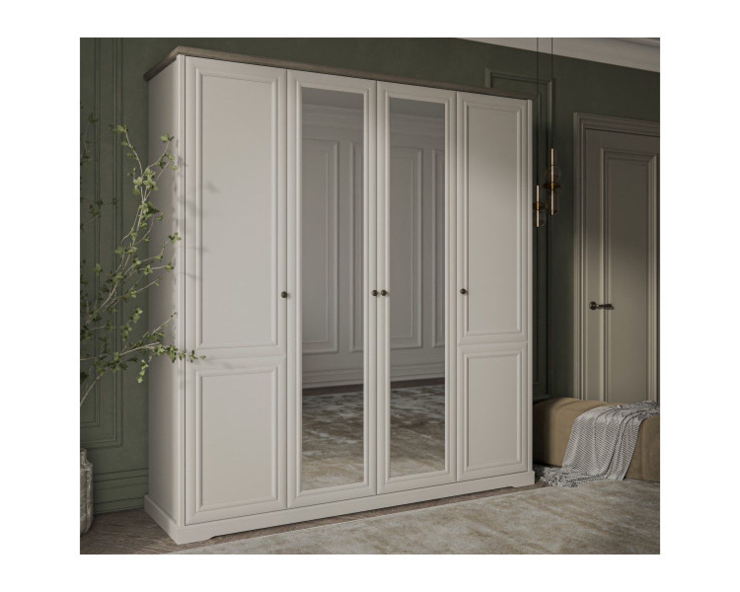 Спальный гарнитур TOSCANA NEW (кр.160, с 4х дверным шкафом)