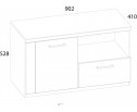 DOORSET, Тумба для обуви 1D1SN. Цвет ДУБ НАВАРРА