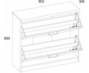 DOORSET, Тумба для обуви 2D. Цвет ДУБ НАВАРРА
