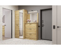 DOORSET, Тумба для обуви 3D. Цвет ДУБ НАВАРРА