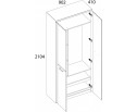 DOORSET, Шкаф 2DZ. Цвет ДУБ НАВАРРА