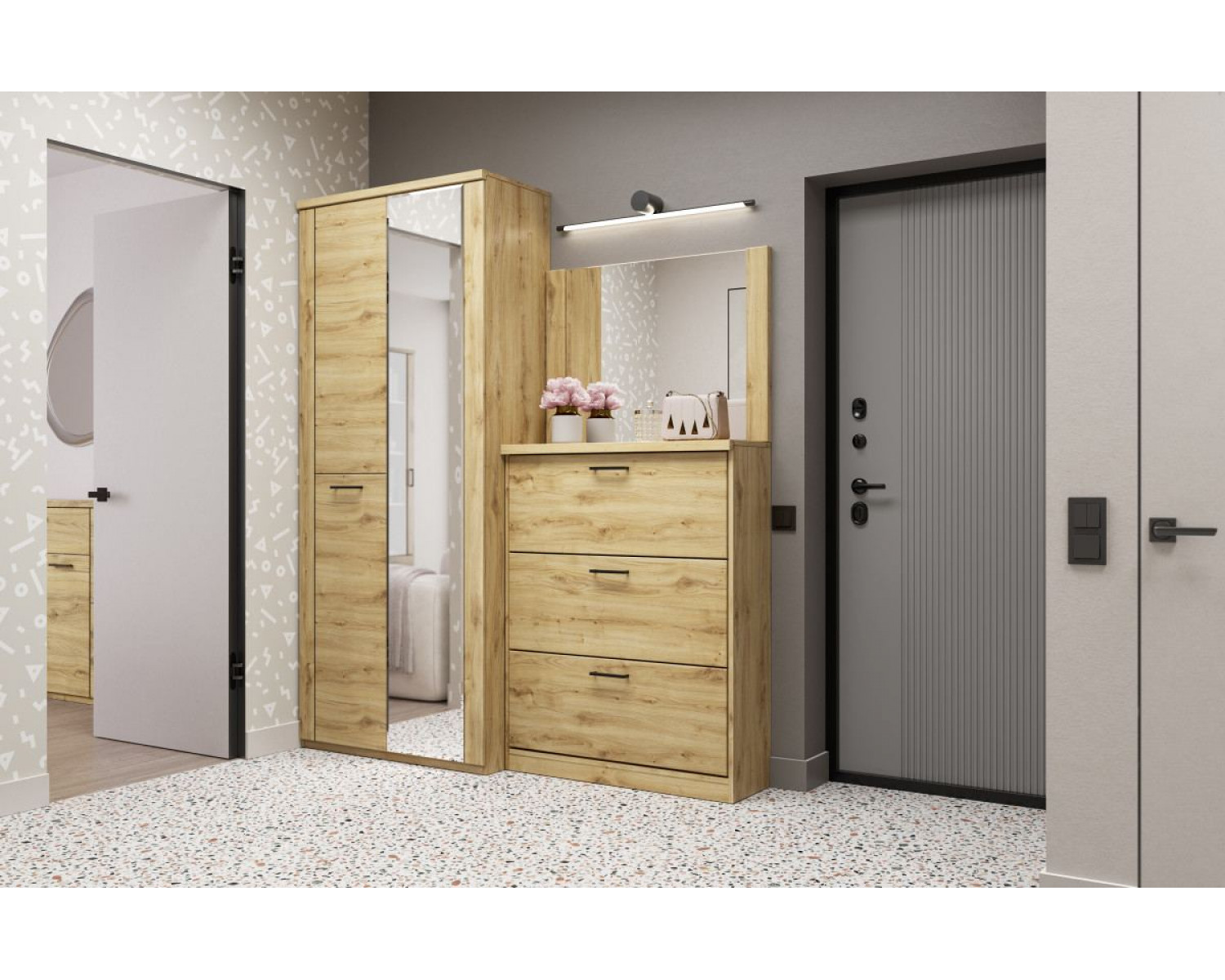 DOORSET, Шкаф 2DZ. Цвет ДУБ НАВАРРА