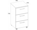 DOORSET, Тумба выкатная 3S. Цвет ДУБ НАВАРРА