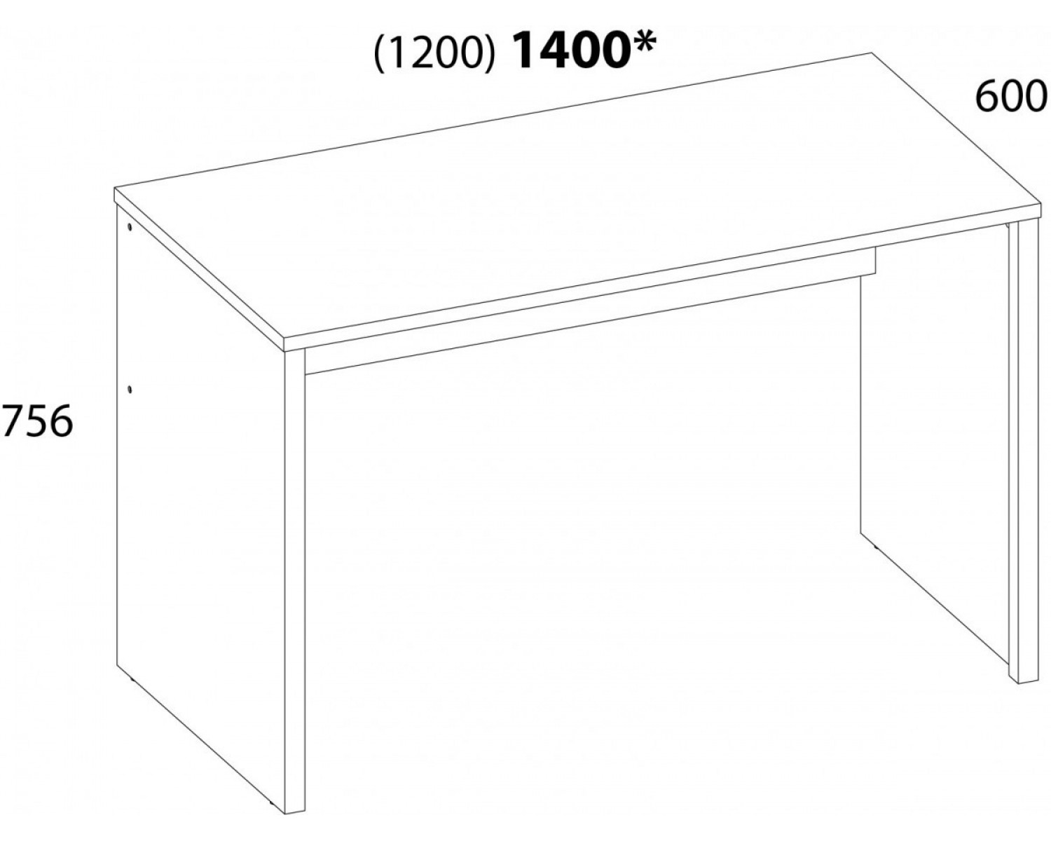 DOORSET, Стол письменный 140. Цвет ДУБ НАВАРРА