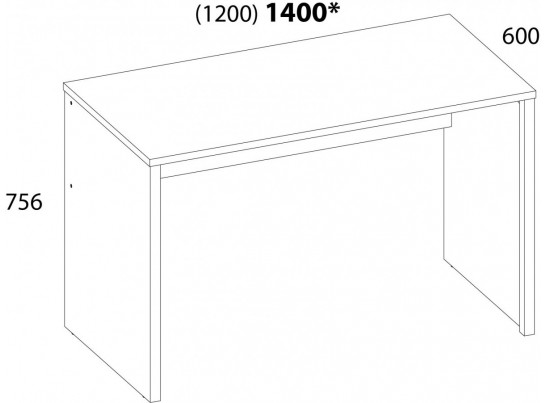 DOORSET, Стол письменный 140. Цвет ДУБ НАВАРРА
