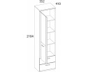 DOORSET, Шкаф 1D2S. Цвет ДУБ НАВАРРА