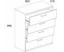 DOORSET, Комод 4S. Цвет ДУБ НАВАРРА