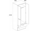 DOORSET, Шкаф 2DG2S. Цвет ДУБ НАВАРРА