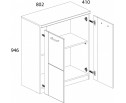 DOORSET, Тумба 2D. Цвет ДУБ НАВАРРА