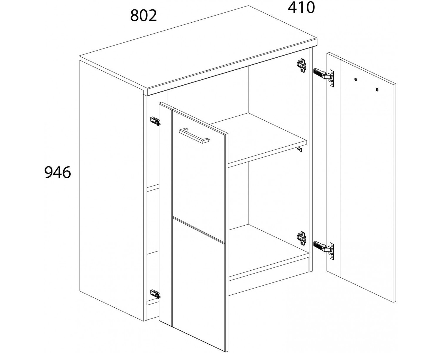 DOORSET, Тумба 2D. Цвет ДУБ НАВАРРА
