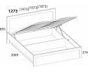 DOORSET, Кровать 120 с подъемником. Цвет ДУБ НАВАРРА