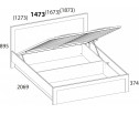DOORSET, Кровать 140 с подъемником. Цвет ДУБ НАВАРРА