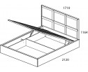 Кровать HELENA 160 с подъемником. Цвет КАМИЛЛА 09