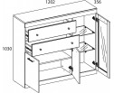Тумба 1V2D2S, JAGGER, цвет Дуб монастырский /Черный