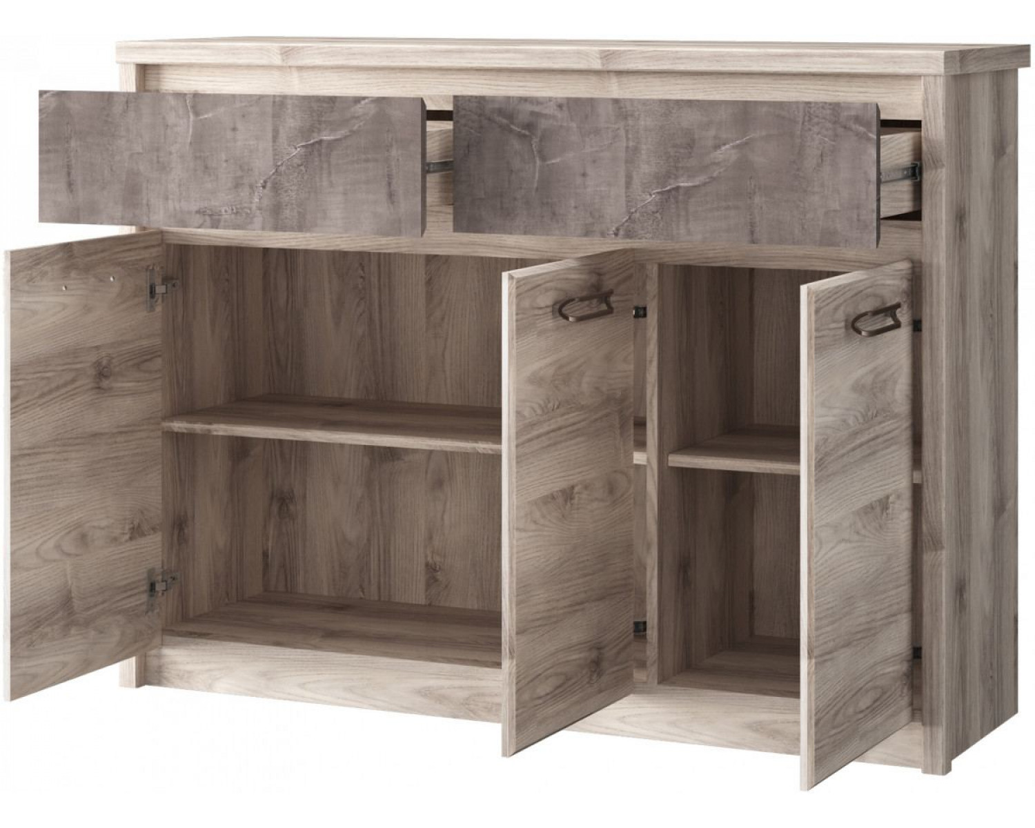 Тумба 3D2S, JAZZ, цвет Каштан найроби/Оникс