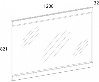 Зеркало навесное В, JAZZ, цвет Каштан найроби