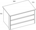 MODERN, Комплект ящиков 3S. Цвет ПЕРСИДСКИЙ ЖЕМЧУГ