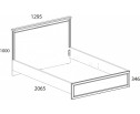 Кровать 120, MONAKO, цвет Сосна винтаж/дуб анкона