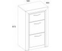 Комод 3S/56, OLIVIA, цвет вудлайн крем/дуб анкона