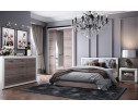 Тумба прикроватная 1S, OLIVIA, цвет вудлайн крем/дуб анкона