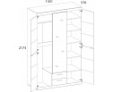 Шкаф 3D2S Z OSKAR , цвет дуб Санремо