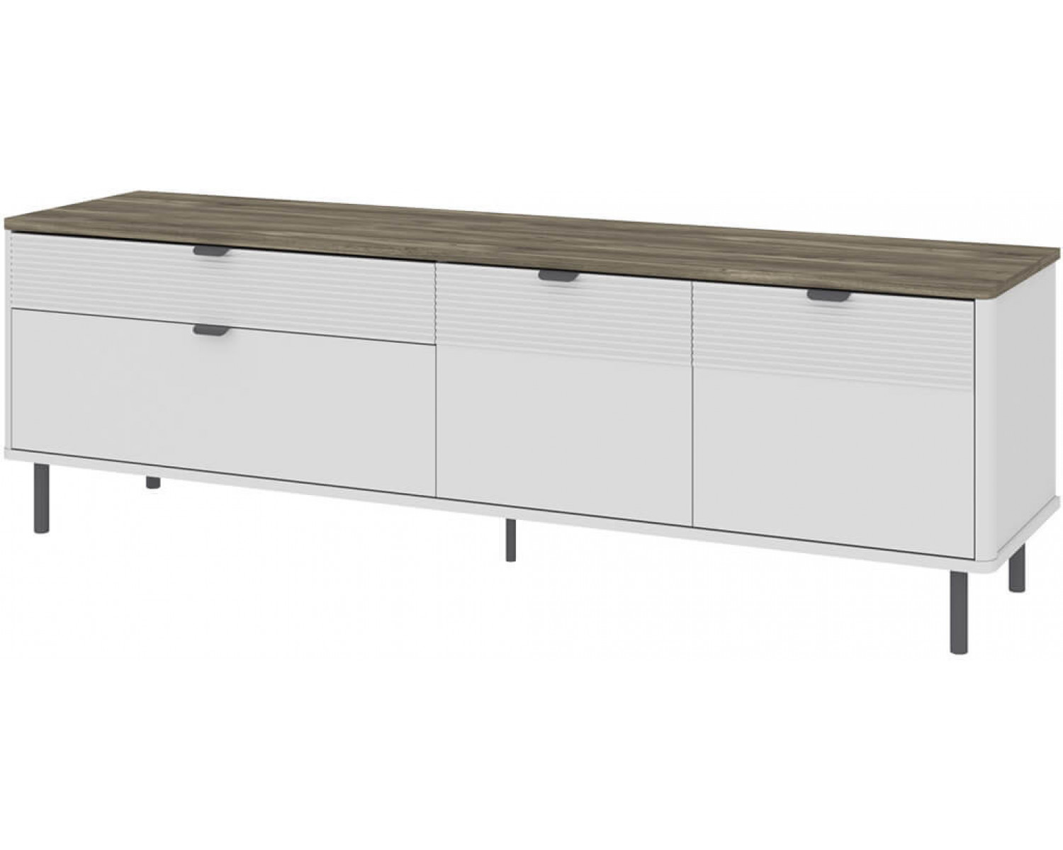 SIMPLE, Тумба RTV 2D2S. Цвет БЕЛЫЙ / МОНТЕ / ДЖЕЛАТО