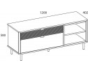SIMPLE, Тумба RTV 2S2N. Цвет БЕЛЫЙ / МОНТЕ / ДЖЕЛАТО