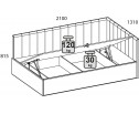Кровать SINGLE 120 угловая с подъемником. Цвет SIMPLE 29