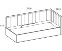 Кровать SINGLE 90 угловая с подъемником. Цвет ZENIT 23