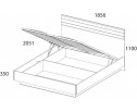TAURUS, Кровать 180В с подъемником. Цвет БЕЛЫЙ / ДУБ ВОТАН