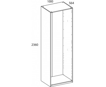 TETRA Корпус шкафа 100/236/56. Цвет ПЕРСИДСКИЙ ЖЕМЧУГ
