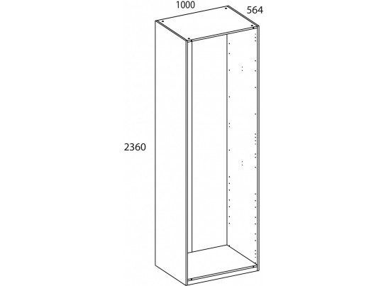 TETRA Корпус шкафа 100/236/56. Цвет ПЕРСИДСКИЙ ЖЕМЧУГ