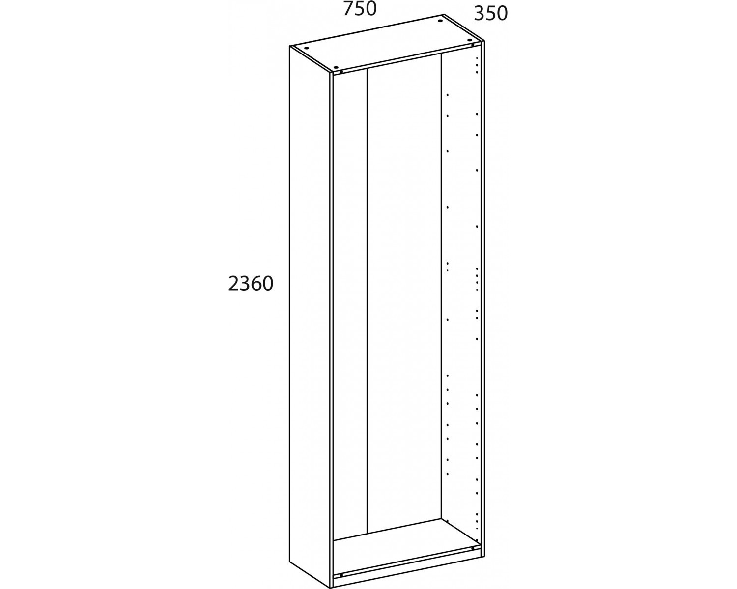TETRA Корпус шкафа 75/236/35. Цвет ПЕРСИДСКИЙ ЖЕМЧУГ