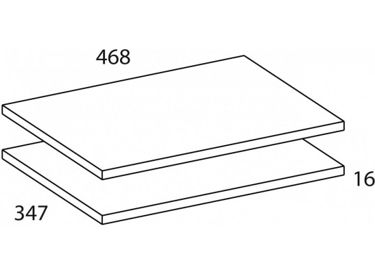 TETRA Комплект полок 50/35. Цвет ПЕРСИДСКИЙ ЖЕМЧУГ