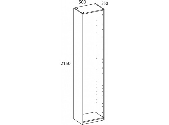 TETRA Корпус шкафа 50/215/35. Цвет ПЕРСИДСКИЙ ЖЕМЧУГ