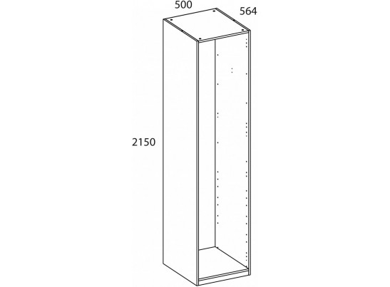 TETRA Корпус шкафа 50/215/56. Цвет ПЕРСИДСКИЙ ЖЕМЧУГ