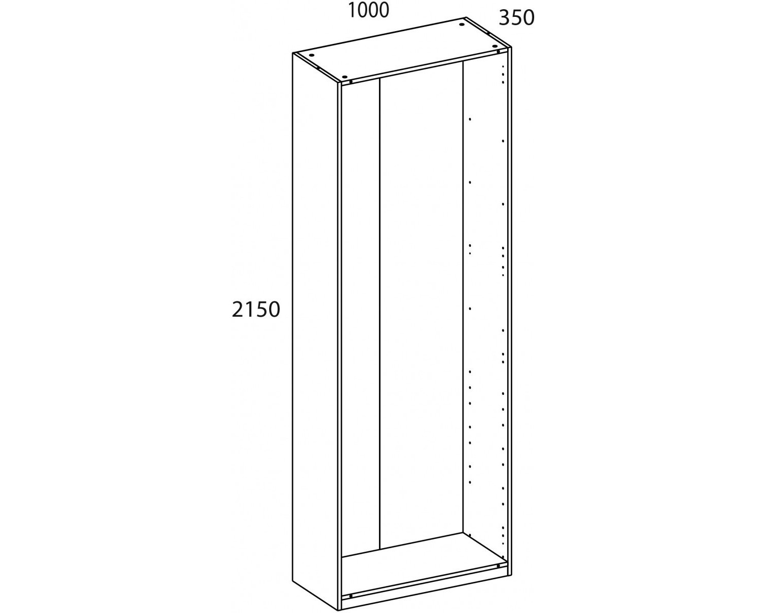 TETRA Корпус шкафа 100/215/35. Цвет ПЕРСИДСКИЙ ЖЕМЧУГ