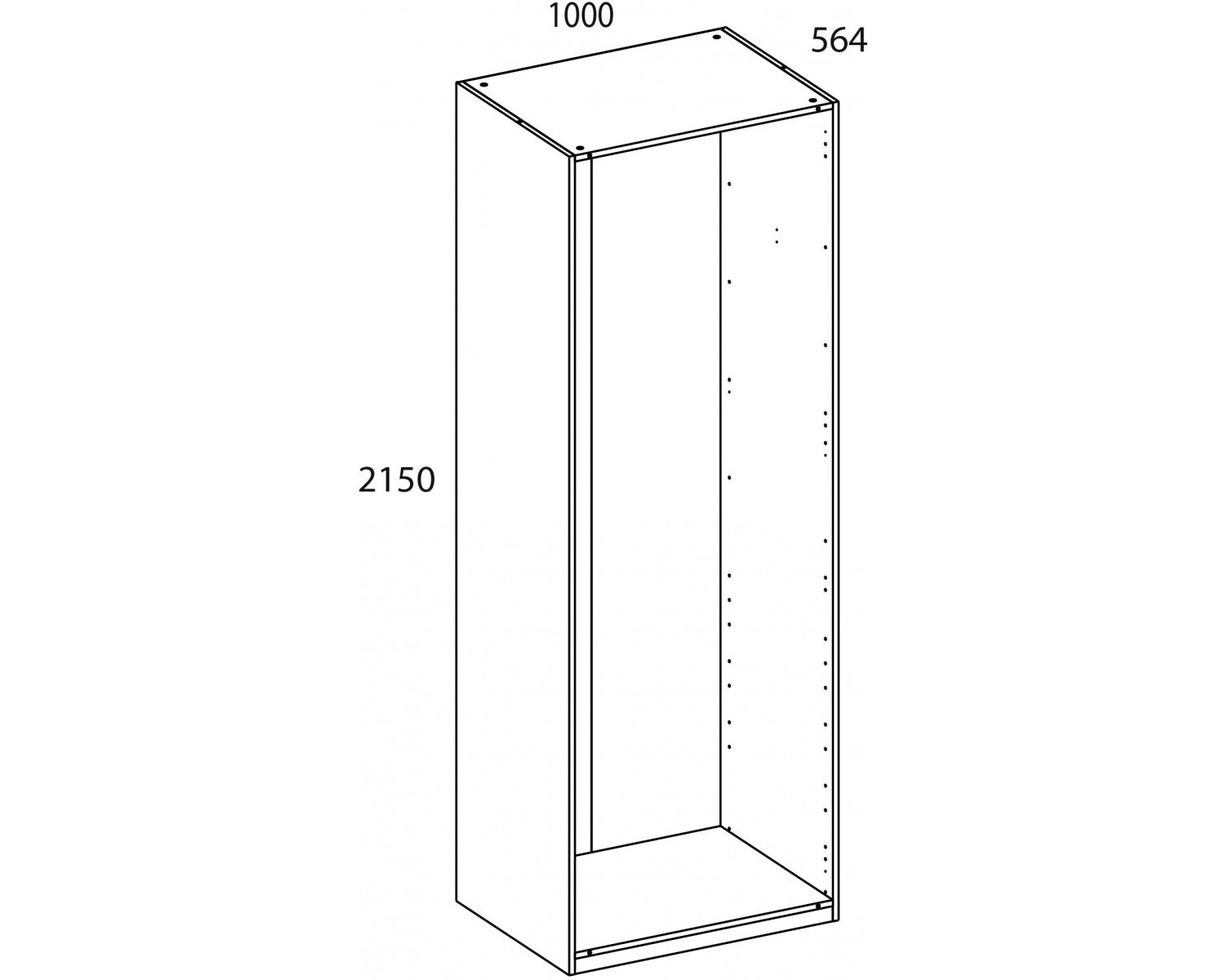 TETRA Корпус шкафа 100/215/56. Цвет ПЕРСИДСКИЙ ЖЕМЧУГ