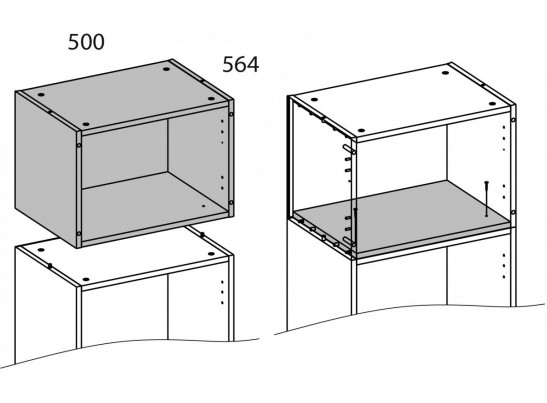 TETRA Корпус антресоли 50/56. Цвет ПЕРСИДСКИЙ ЖЕМЧУГ